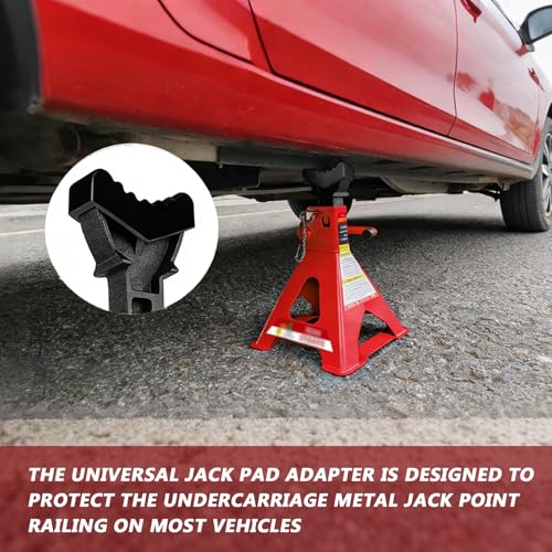 Image of 3Ton Car Jack Stand Pad Rubber Slotted Guard Support Block Lifting Lift Frame Rail Pinch Protector Anti-Slip Floor Cushion (Pack of 3)