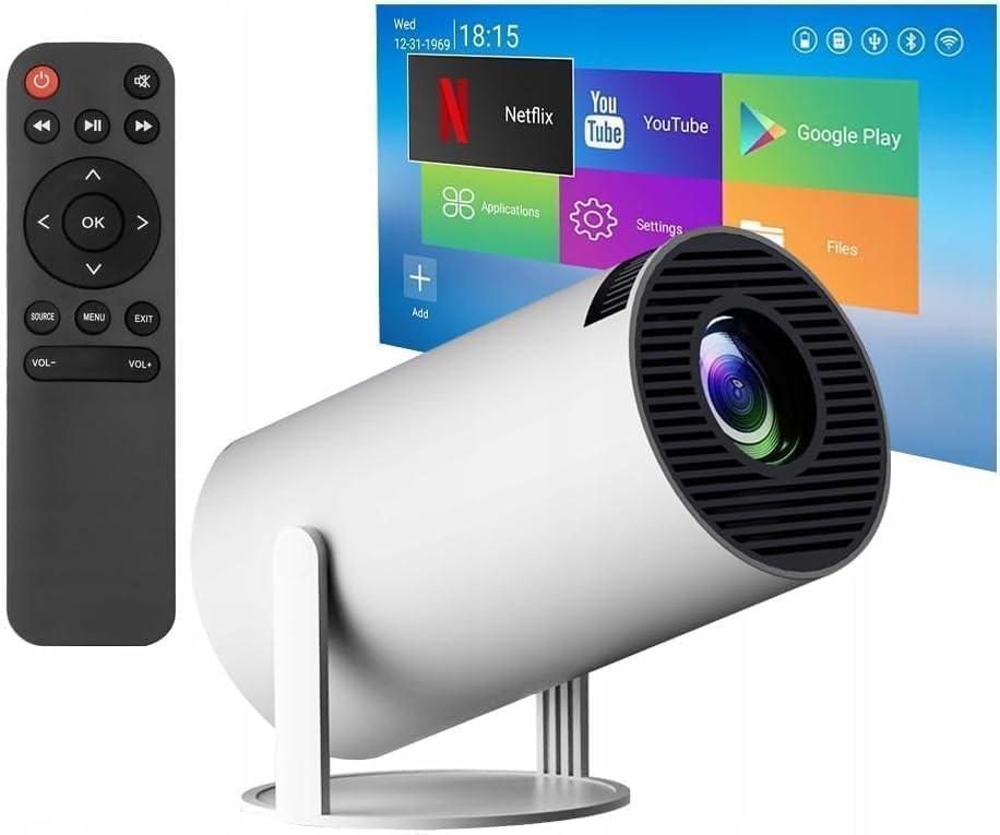 Projetor 4K HD 150 Polegadas Celular, Tv B0x, Xbox, PS, Pc, Wifi HY300