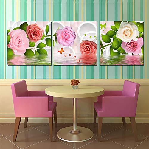 Toile salon rose fleur pour une atmosphere apaisante et romantique - 2