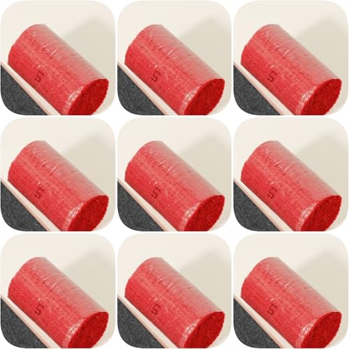 Image of Yglnden 10 Bundles Latch Hook Kit Colorful Yarn Bundles Cut Rug DIY Latch Hook Yarn for Handmake Craft Sewing Knitting for Adults (10 Bundles# Red C)