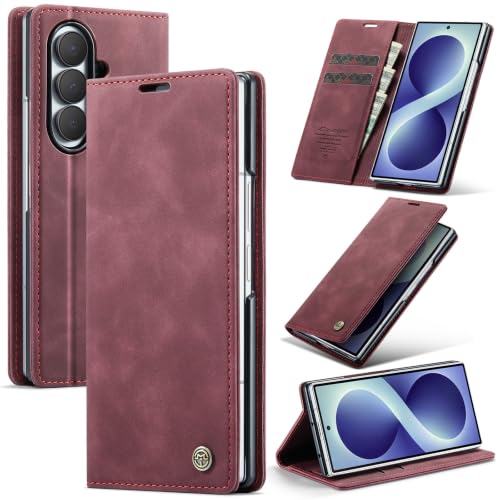 For Galaxy Z Fold 8 Ultra�P�[�X�蒠�^�J�[�h���[ �X�^���h�@�\�}�O�l�b�g�J�X�}�z�P�[�X �yMYH�z�M�����N�V�[Z�t�H�[���h8�E���g�� PU���U�[ �y�� ���h�~ �ω���Ռ��z�� �ϏՌ������h�~�����h�~���p���P�[�X(���b�h)