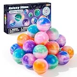 JOYIN Slime artykuły imprezowe, zestaw 24 sztuk galaktyk Slime Balls – rozciągliwa, nieklejąca, czysta, redukuje stres i bezpieczna – zabawka dla dziewcząt i chłopców – nagroda do szkoły, akcesoria
