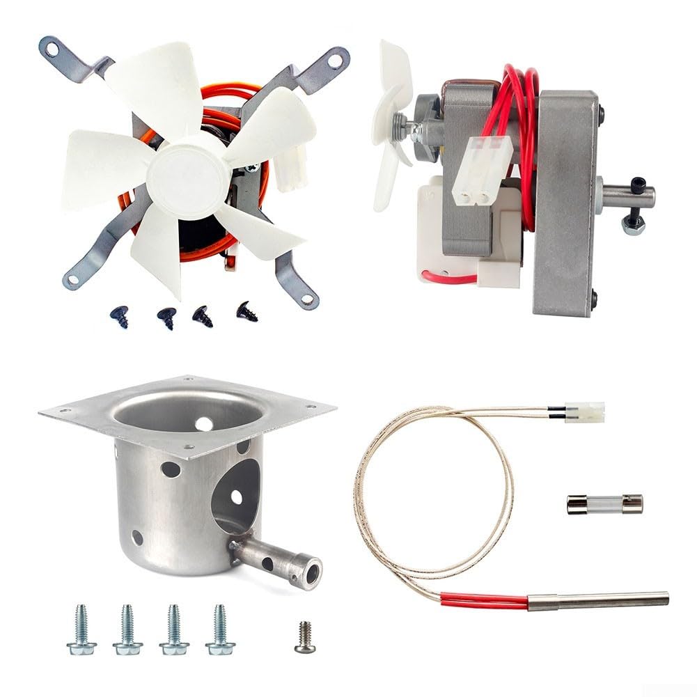 Robustes Grillteil-Set mit Schneckenmotor, Induktionsventilator, Flammentopf, Hot Rod-Zünder und Schrauben, geeignet für Pellet-Grills (120 V, 60 Hz, 1,6 U/min)