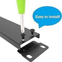 Vista 5 de Jingchengmei Panel en blanco de montaje en rack 1U para gabinete de rack de servidores de 19 pulgadas o gabinete de red, desmontado, negro (ABPA)