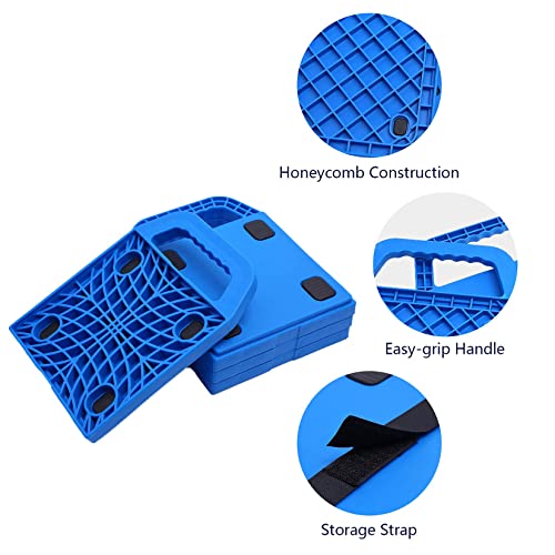 Garfatolrv Rv Jack Pads With The Easy-Grip Handle, Effective In Preventing Jacks From Sinking, Camper Jack Pads, Blue (Pack Of Four) #TOP2