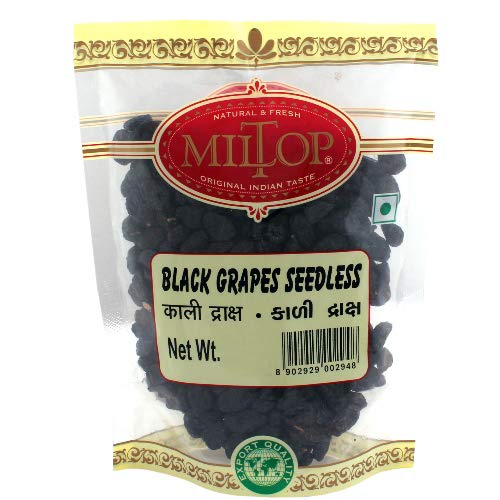 Miltop Kishmis Raisin Black Seedless-Kali Draksh, 500gm