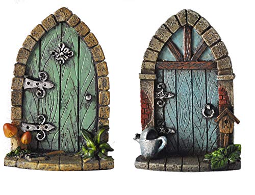 Fiesta Studios Miniatura Pixie, elfo, puerta de hadas, árbol de jardín, decoración del...