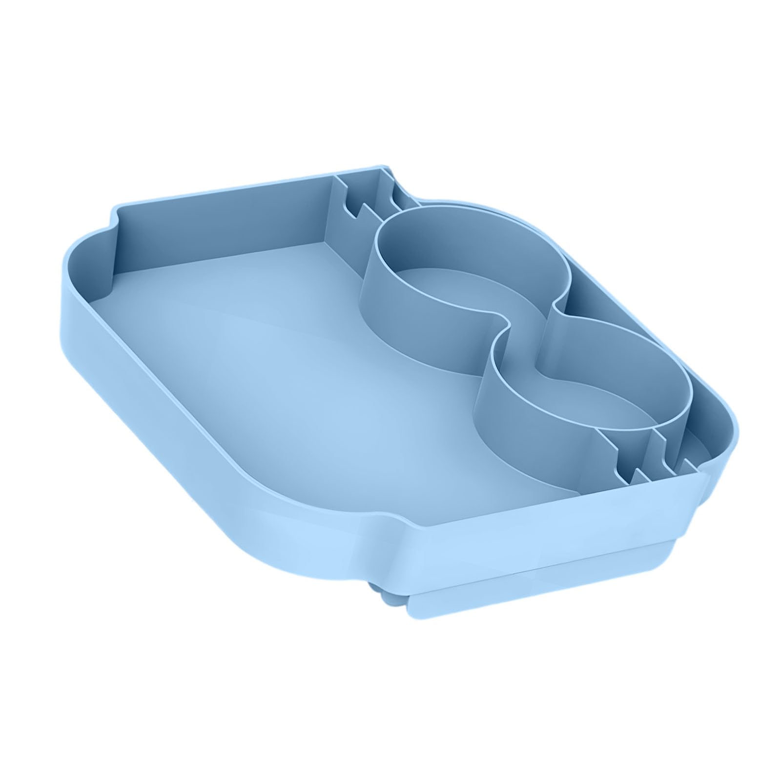 Complete Celebration Tray Featuring Combined Drink Spaces and Meal Separator Panels 24x24cm Strong Build Sand Soiree Serving Tray