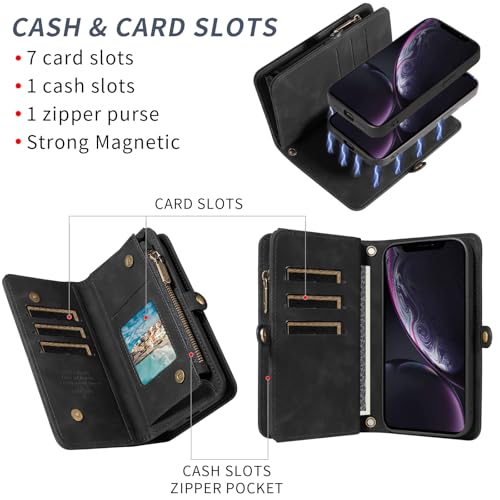 Protection iPhone XR intégrale zippée pour éviter de perdre vos cartes bancaires - 4