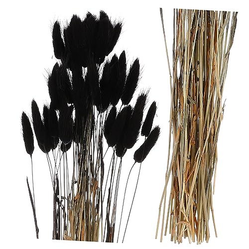60 flores secas Bunny Tail para decoración miniatura 1