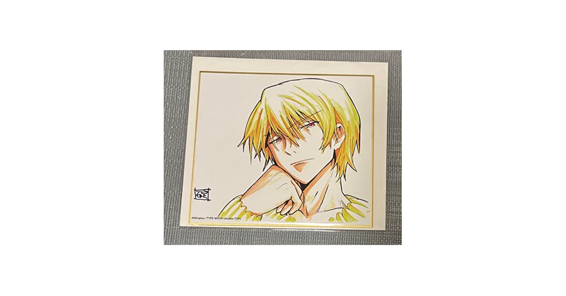 希少　Fate fgo DINING 非売品　ミニ色紙風カード　ギルガメッシュ Gilgamesh - Postcard - ufotable DINING Limited - Fate/stay