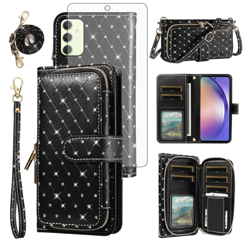 Coque Samsung Galaxy A54 Asuwish évite les bris d'écran avec sa structure noire antichoc