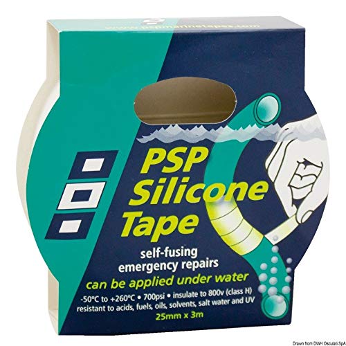 PSP Marine Tapes Nastro in Silicone autoamalgamante Bianco (Self-vulcanising Silicon Tape White