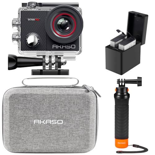 AKASO EK7000 Pro �A�N�V�����J���� 2000����f �^�b�`�p�l���� Type-C�O���}�C�N�Ή� ��u���␳ WIFI���� �L�p�����Y 40m�h�� �t���[�e�B���O�n���h�O���b�v�t��