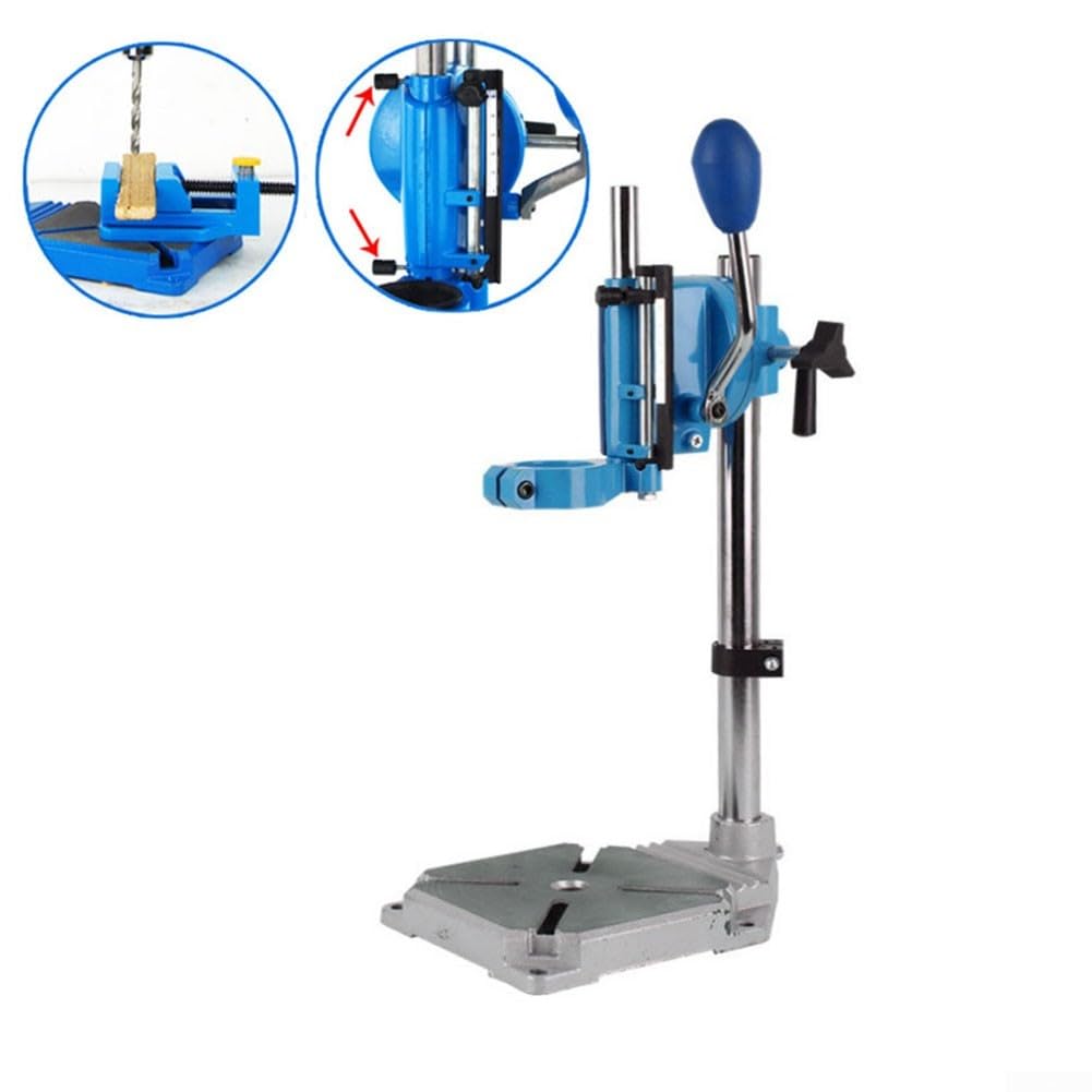 Soporte para Taladro de Banco, Soporte para Taladro, Base de Hierro Fundido, portabrocas Giratorio de 90 Grados, Soporte para Taladro de Banco con Carga de Taladro Manual de Alta precisión