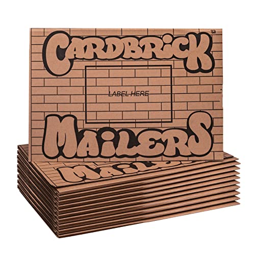 Cardbrick Mailers for 12x18”, 11x17” Photos, Posters, and Documents. Pack of 10. Cardboard Rigid Mailers. Heavy Duty No Bend Protection Shipping Envelopes. Lightweight Shippers for Reduced Postage.