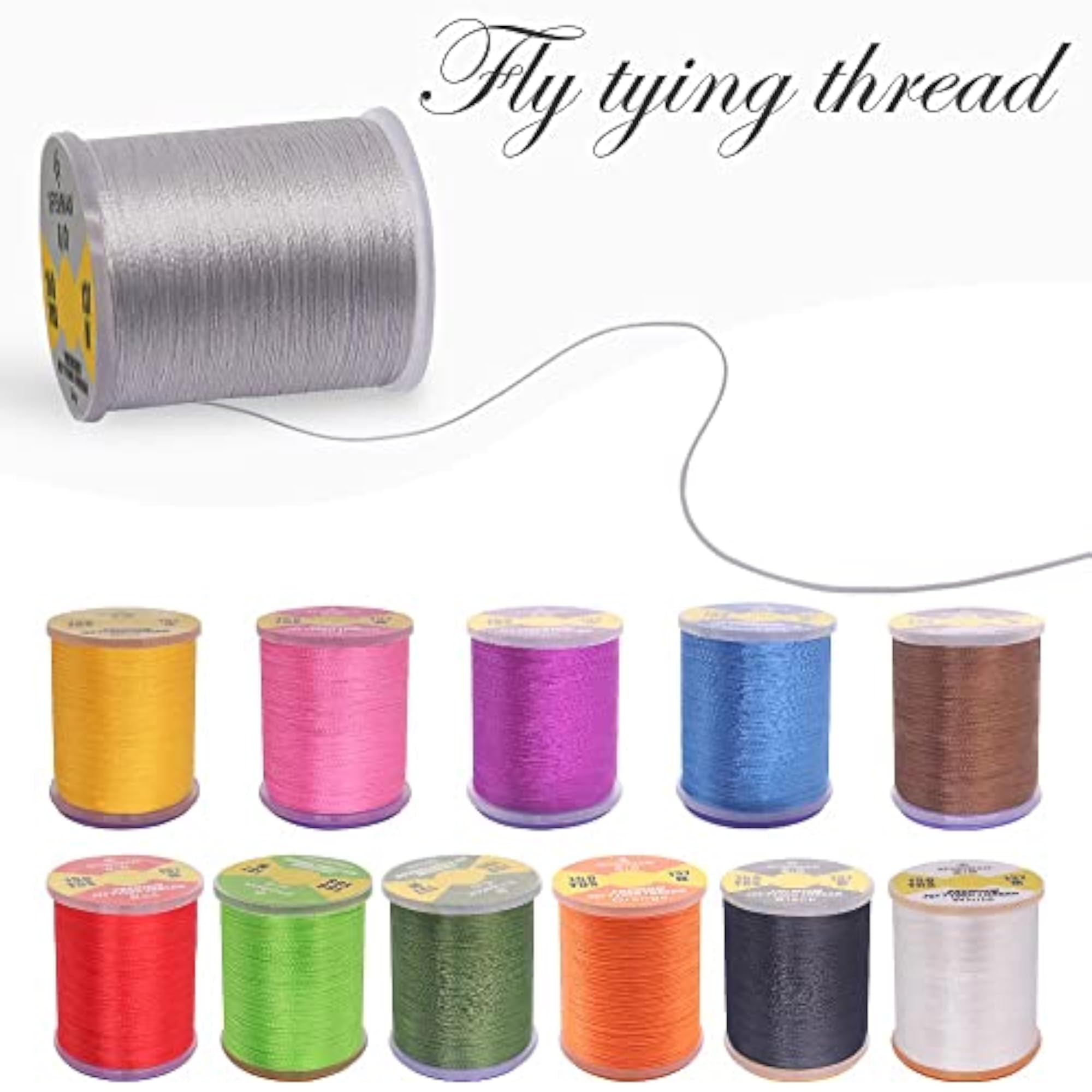Fly Tying Thread Kit, 6/0 3/0 Fly Fishing Supplies