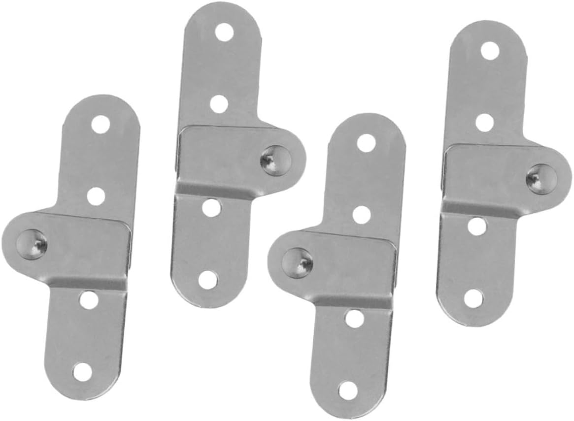 Mobestech 4pcs Sturdy Folding Table Hinges Practical Metal Hinge Replacement for Furniture Kitchen Cabinets and Attic Ladders Lightweight Easy to Install Wear Resistant Construction