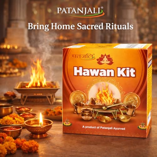 Image of PATANJALI HAWAN KIT (KUND-1 | Stand-1 | Big Plate-2 | LOTA-1 | Diya-1 | Big Spoon-2 | Small Spoon-2 | Small Plate-2 | Glass-2)