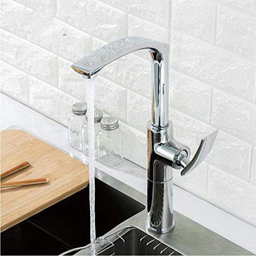 Einhand-Küche Küchenmaschine hohe Chrom Waschbecken Wasserhahn Bad Wasserhahn Höhenverstellbarer Heiße und kalte Mischbatterien