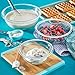 Pyrex 3 Piece Glass Mixing Bowl Set with 1, 1.5, 2.5 Quart Mixing Bowls for Kitchen, Baking, and Storage, Microwave, Freezer, and Dishwasher Safe , Proudly Made in the USA