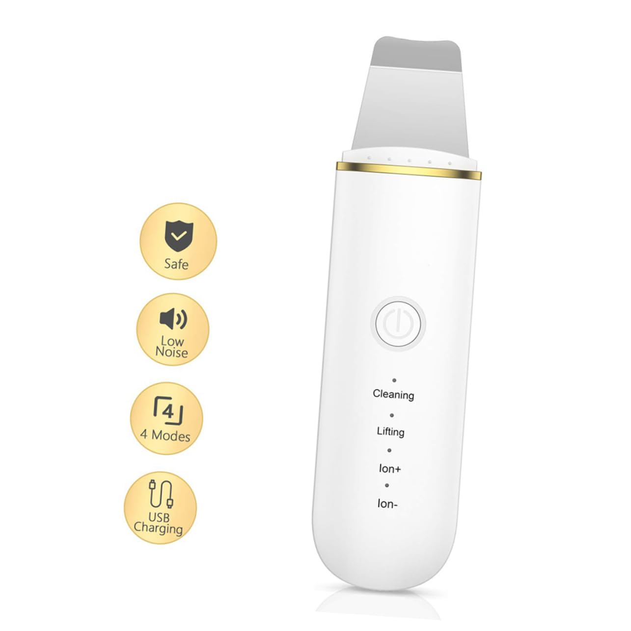 Strumento Viso Pulizia Punti Neri 500mah Abs Bianco | Rimozione Blackhead, Modalità Chiara, Struttura Abs Non Facile da Deformare, Uso Sicuro per Donne