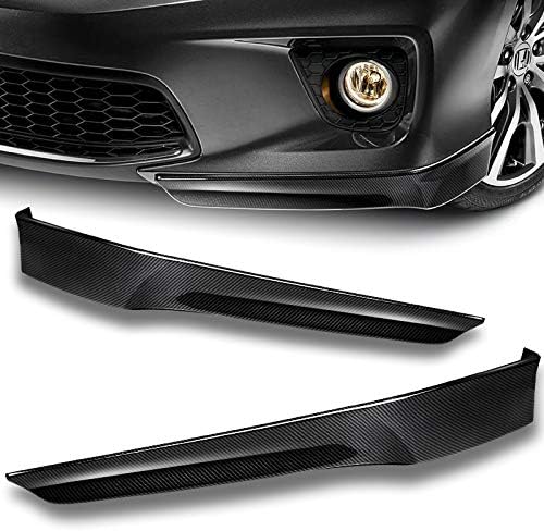 Front Bumper Lip fit for compatible with 2013-2015 Honda Accord 2-DOORCoupe Only, Front Bumper Lip Spoiler Air Chin Body Kit Splitter Painted Glossy Carbon Fiber ABS, 2014 (HFP-Style)