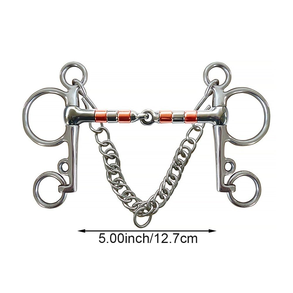 Morso per Cavallo in Acciaio Inossidabile, Morso a per Addestramento, Accessori per Finimenti Equitazione.