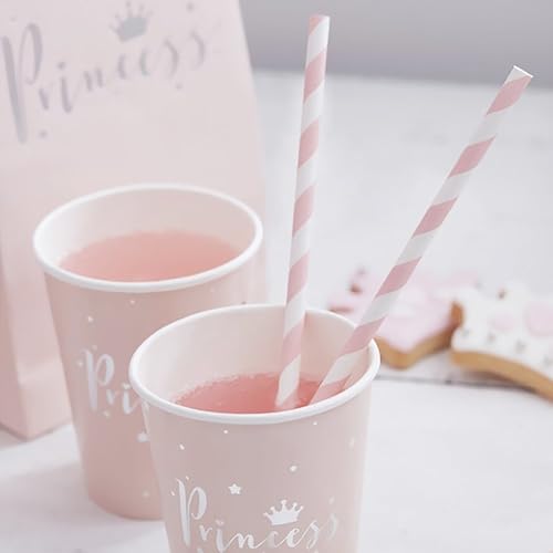 Miniatura 5 de ALINK Biodegradable Pink Paper Straws, Pack of 100 Party Straws for Juice, Cocktail, Smoothies, Birthday, Wedding, BridalBaby Shower and Christmas