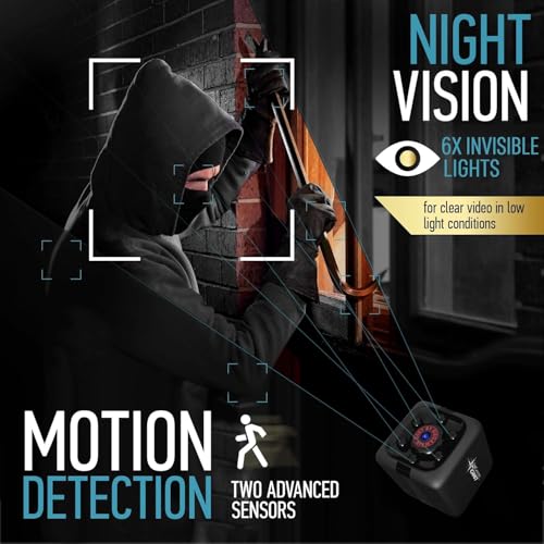 Image of DEATTI Upgraded Mini Spy 1080P Hidden Camera - Portable Small HD Nanny Cam with Night Vision and Motion Detection - Hidden Spy Cam - Indoor Covert Security Camera (DECM38), Wired