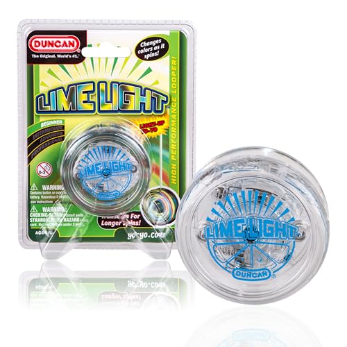 Duncan Toys Limelight LED Light-Up Yo-Yo, Beginner Level with LED Lights, Clear and Blue