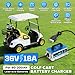 36 Volt 18A Golf Cart Battery Charger for EZGO Marathon Golf Carts IP67 Waterproof 36V EZGO Golf Cart Charger with Anderson SB-50 Plug, Trickle Charge, 5-7H Full Charge,16FT Cord for Lead Acid Battery