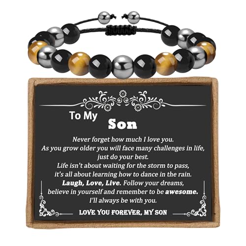 sereney triple protection birthday bracelet for men handmade 9 10 11 12 13 15 16 18 21 30 40 50 60 year old birthday gift for him as happy birthday id bracelets for boys son grandson dad man