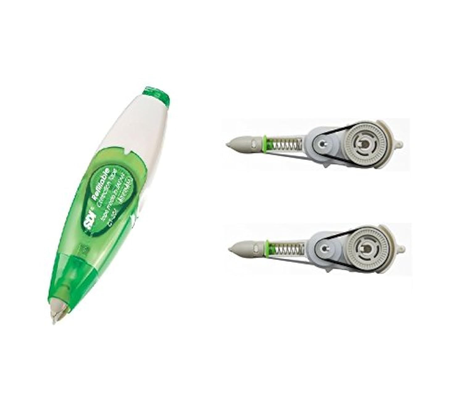 SDI I-PUSH Retractable Mechanism Correction Tape White Out Pen 6mm X 6m(CT-206) & 2 Refills