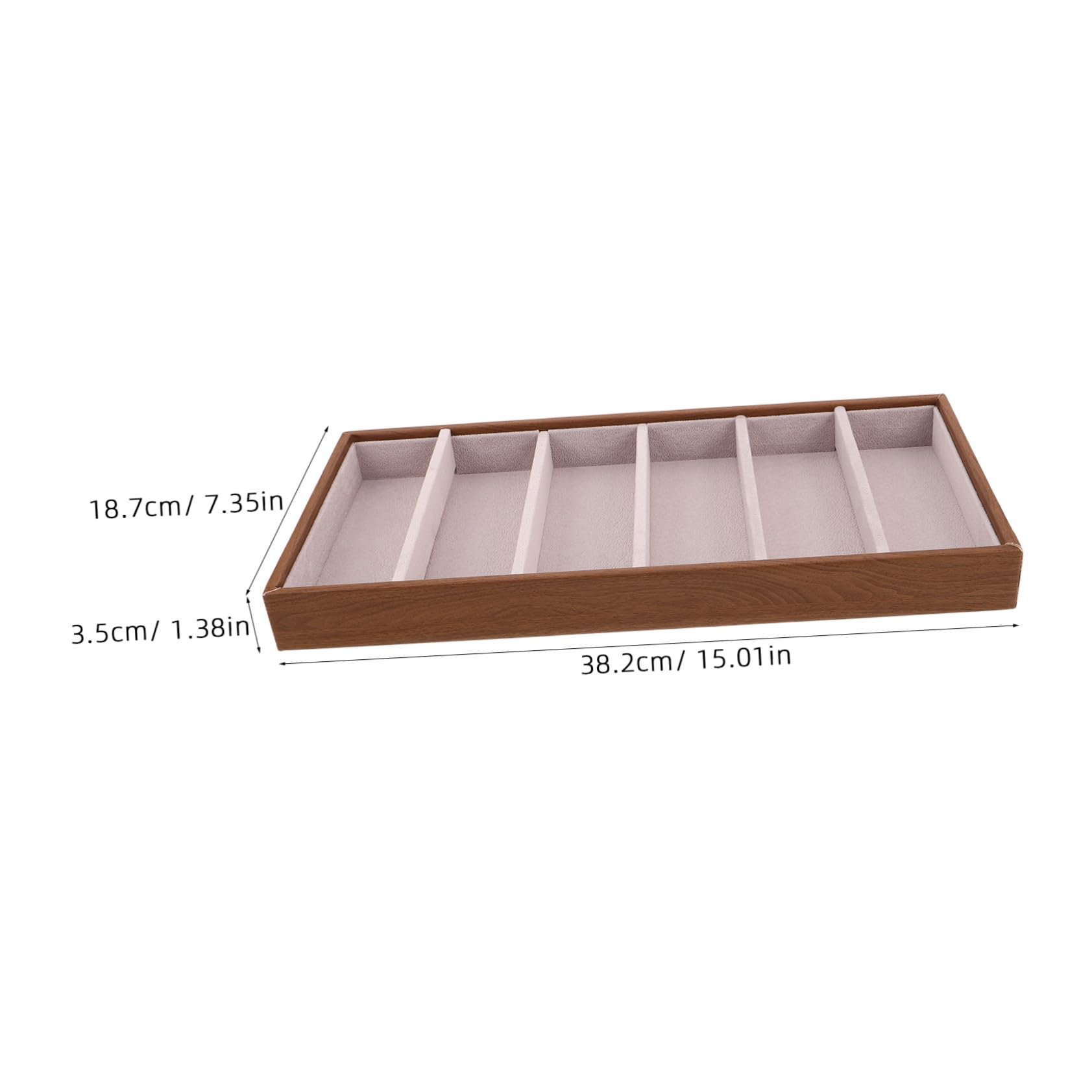 Organizador de Gafas y Joyas Multifuncional de Madera con Bandeja Rígida para Escritorio Funda Protectora para Gafas de Sol y Accesorios Resistente y Fácil de Limpiar para Hogar y