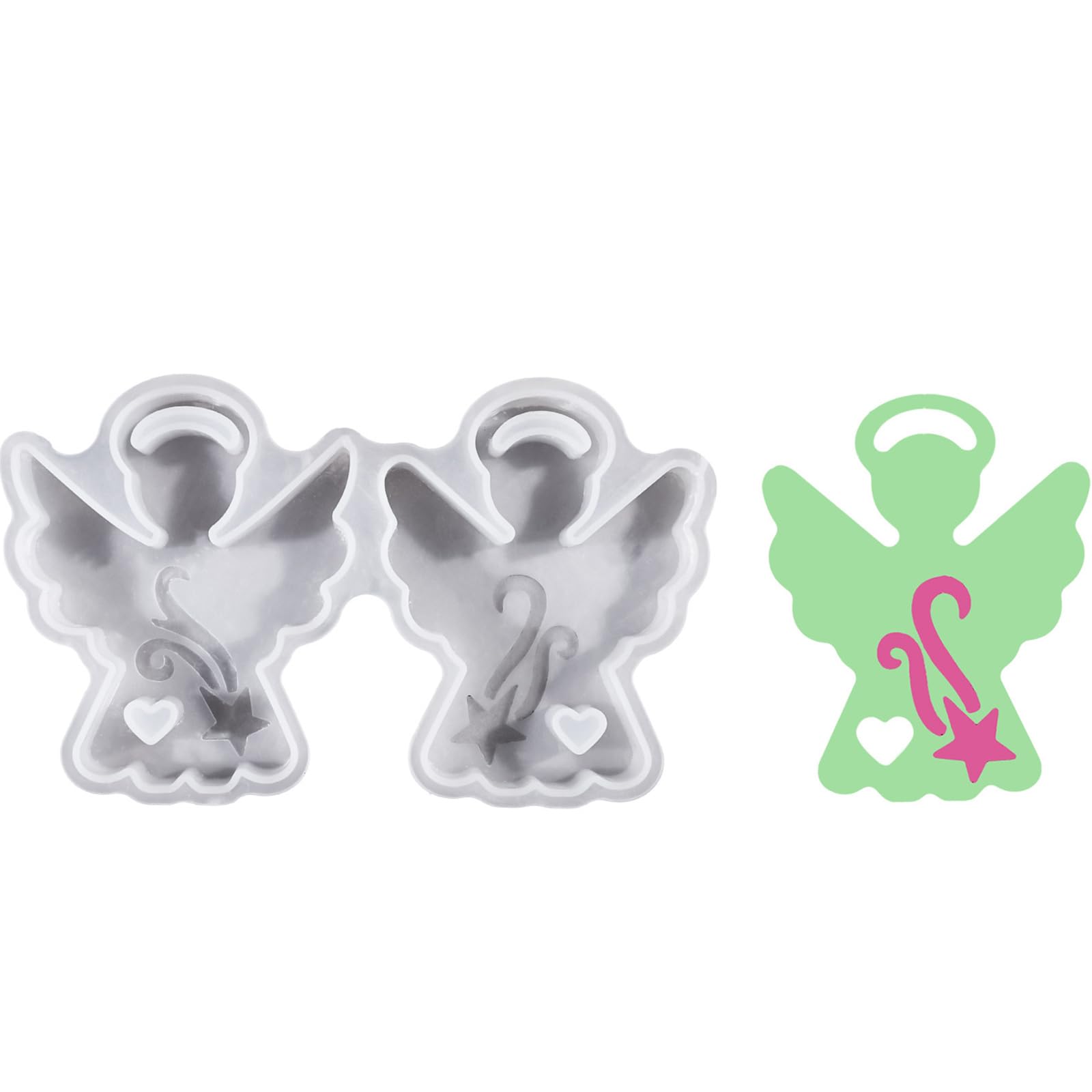 Buxuaaaa Wing Figurine Silicone Molds for Epoxy Resin Soap Making Gypsum Silicone Molds for Art Craft Temperature Resistant