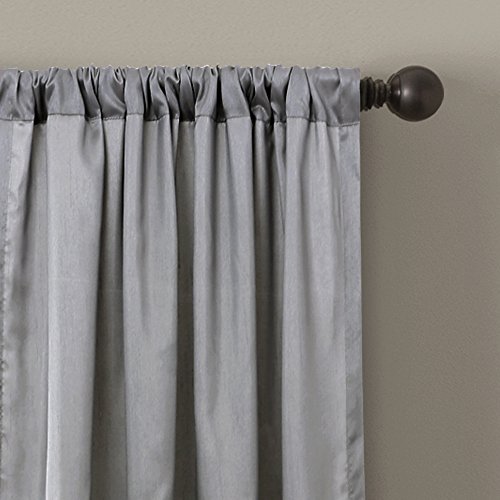 Lush Decor 16T001494 Night Sky Window Curtain Panel, Single, 42 Inch W X 84 Inch L, Purple & Gray - Sequin Curtains thumb #3