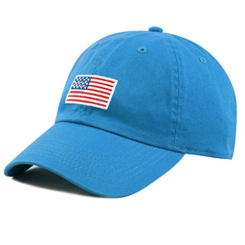 Image of USA Flag & Embroidery Premium 100% Cotton Low Profile Adjustable Baseball Dad Cap