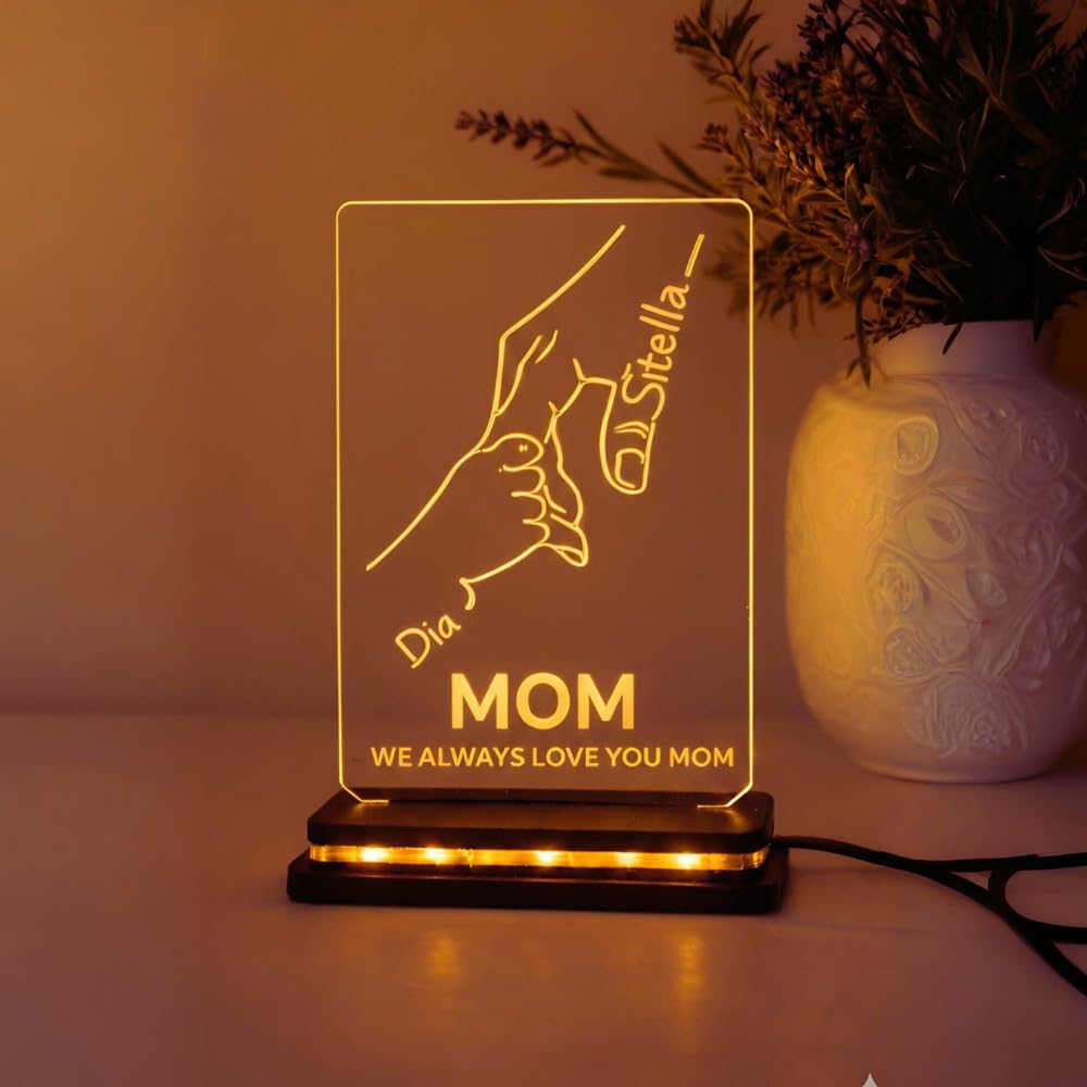 I Look Decors Gift for Mother Birthday | Gift for Mom | Personalized LED Table Lamp | Photo Lamp | Night Lamp | Customized with Photo | Mother Gift to Son | Useful Gifts | Gift Idea-image-37