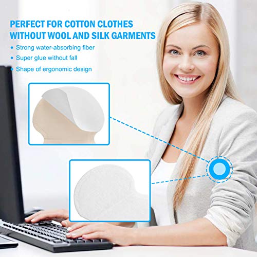 Vumdua Underarm Sweat Pads, 80 Pcs Invisible Armpit Sweat Pads Guards/Shields for Women And Men to Excessive Sweating