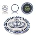 Mini-Factory Crystal Rhinestone Car Bling Decal Sticker Ring Diamond Crown Emblem for Engine Ignition Key Button - Blue