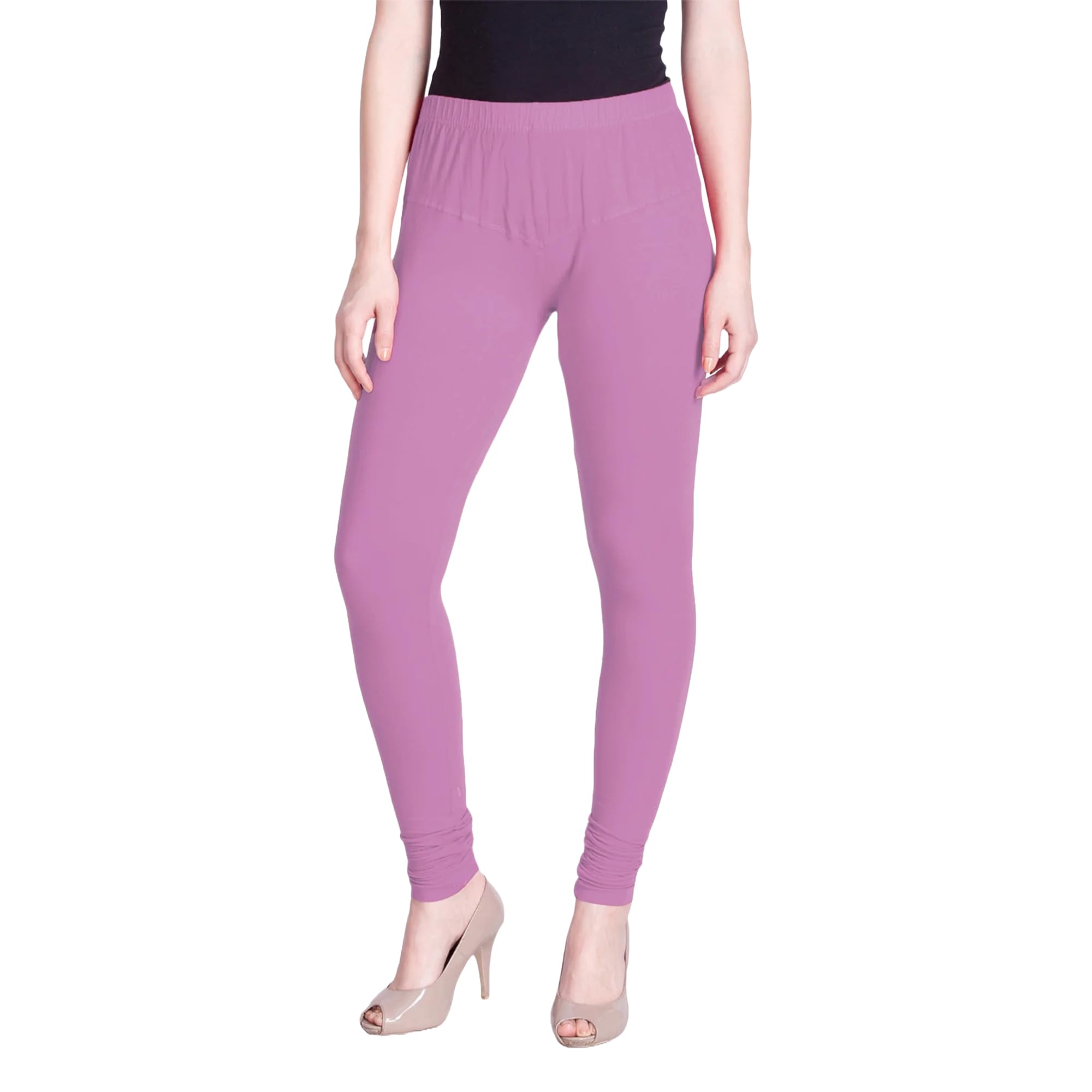 lux lyra Lyra Women Solid Premium Cotton Ankle Length Leggings | Mid-Waist | Fashionwear Light Rose-picture-39