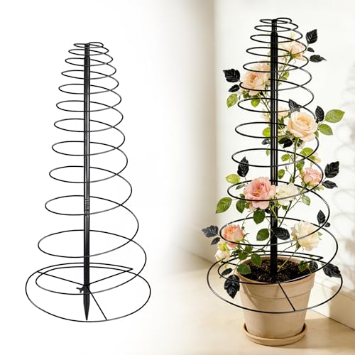 Tuteur en métal pour plantes grimpantes - Hauteur réglable de 40 à 180 cm - Pour légumes,...