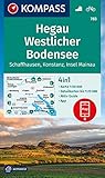  KOMPASS Wanderkarte Hegau Westlicher Bodensee, Schaffhausen, Konstanz, Insel Mainau: 4in1 Wanderkarte 1:50000 mit Aktiv Guide und Detailkarten ... (KOMPASS-Wanderkarten, Band 783)