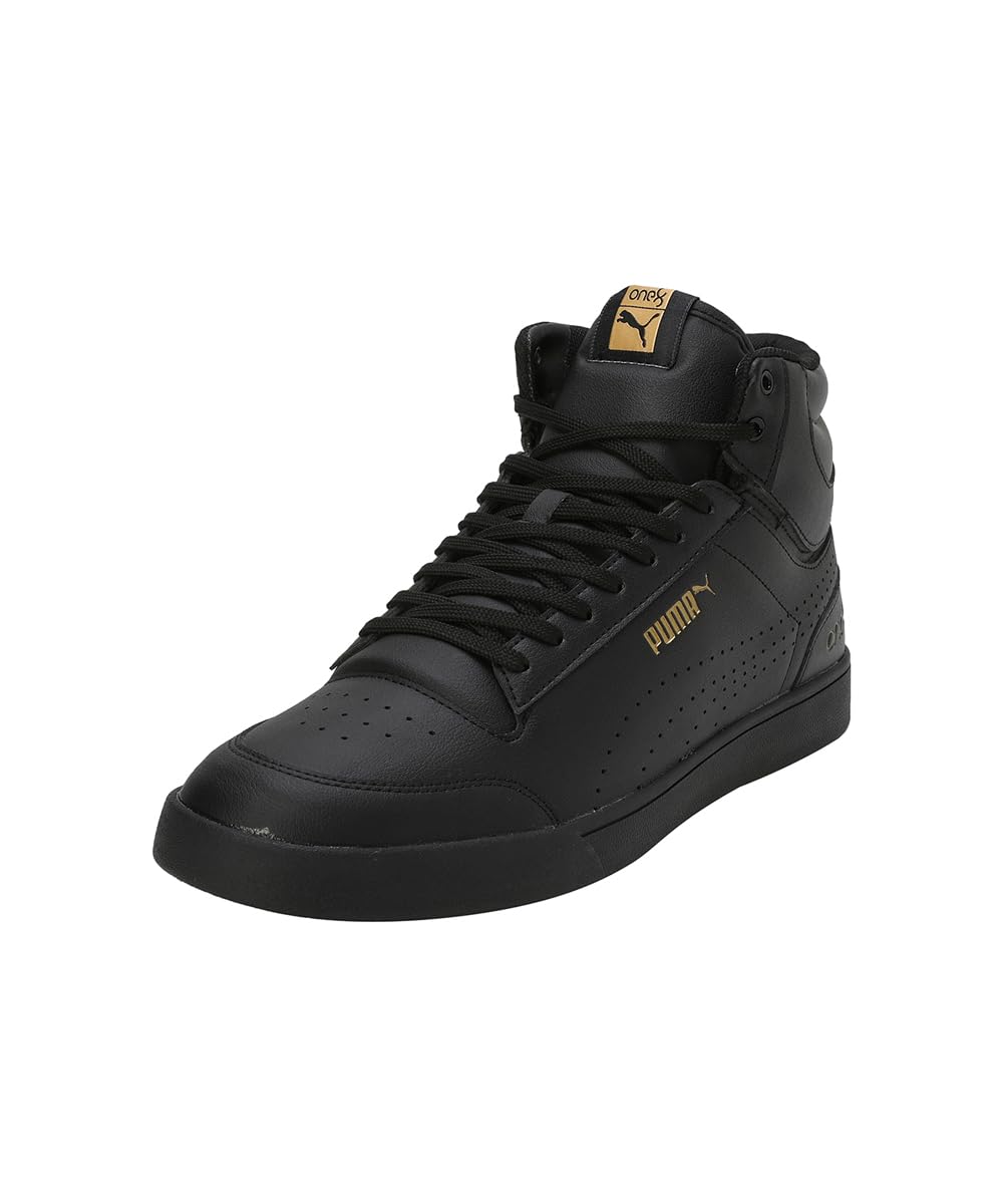 Puma Mens Shuffle Mid One8 Better V3 Black-Team Gold Sneaker - 9 UK (40163502) (B0D8LBPVK3) Amazon Price History, Amazon Price Tracker