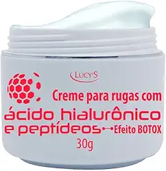 Creme Para Rugas Com Ácido Hialurônico e Peptídeos Antirrugas Antissinais e Efeito Botox Lucys 30g.