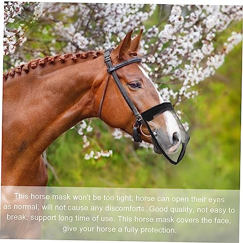 Milisten Máscara De Cavalo Capa De Cavalo Capa De Malha De Cavalo Máscara De Malha De Rosto De Caval