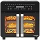 Heißluftfritteuse 23L Dual Zone - XXL Airfryer mit French Door | Heissluftfritteuse Ofen mit Doppelkammer, 15 Programme, 2200W, 12 Zubehör, Herausnehmbarem Trenner für Kochraum, 50-200℃