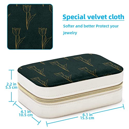 Boîte à bijoux portable tulipe contre les colliers emmêlés