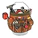 BucketBoss 10056 Bucket Boss 5 Gallon Bucket Canvas Tool Holder and Organizer with 56 Pockets for Bucket Organization in Brown and Green